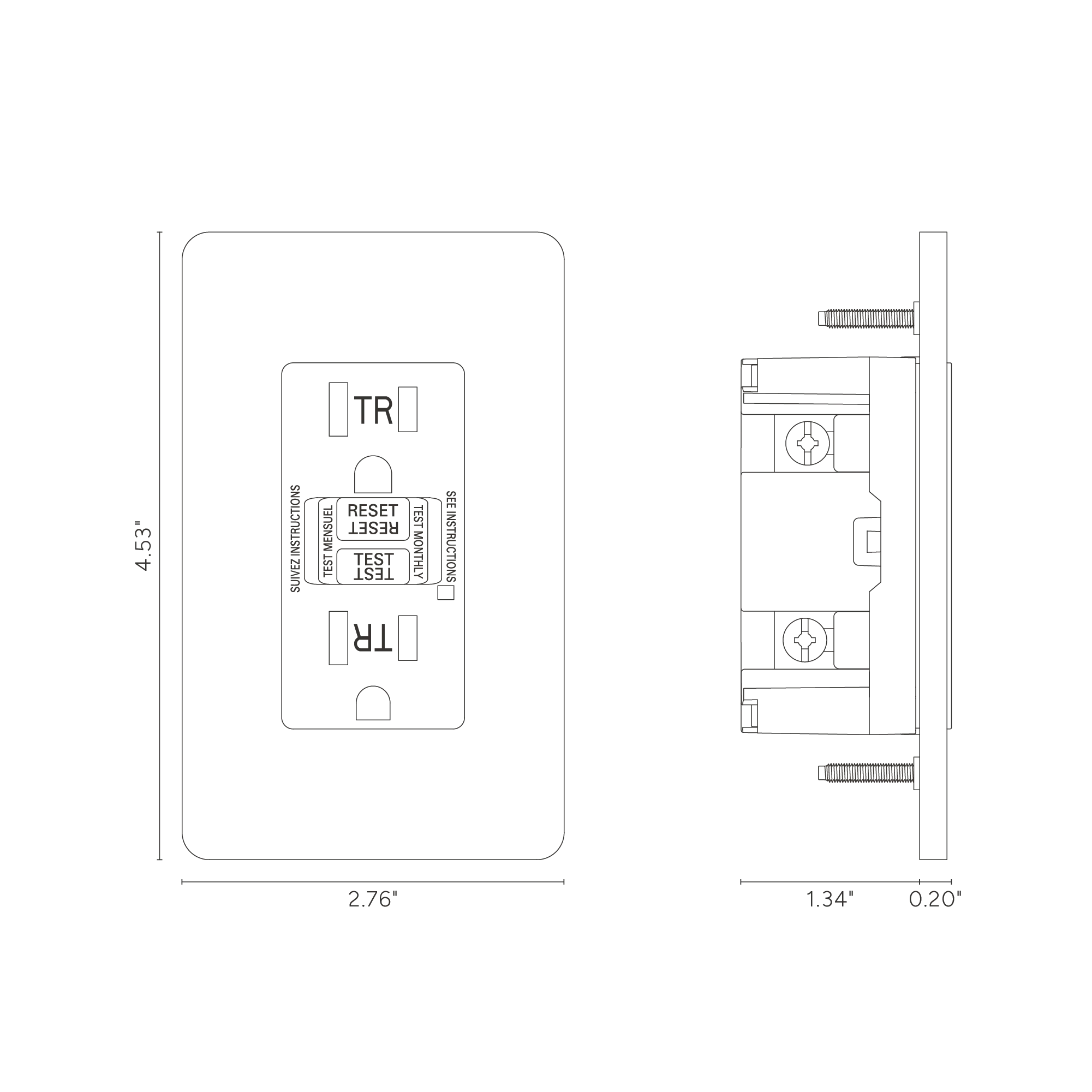 Grove 1G 15A GFCI Outlet - Antique Brass White - Image 3